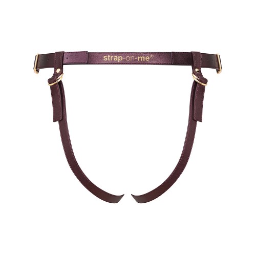 Strap-On-Me Leatherette Harness in Generous Aubergine