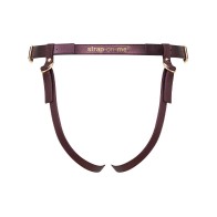 Arnés de Cuero Sintético Strap-On-Me Generoso en Aubergine