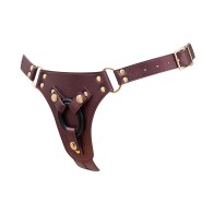 Arnés de Cuero Sintético Strap-On-Me Generoso en Aubergine