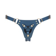 Arnés de Cuero Sintético Strap-On-Me Generoso Talla Única Azul