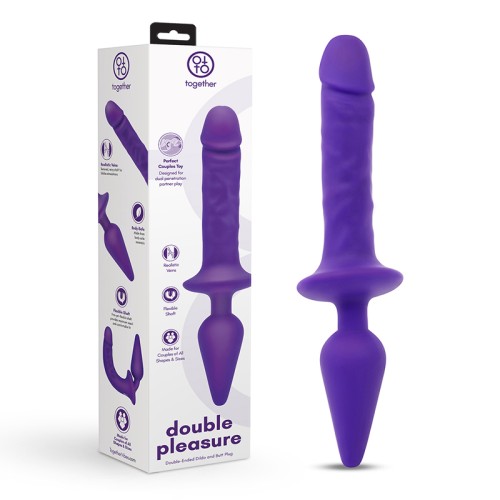 Together Couples Double Pleasure Toy in Purple