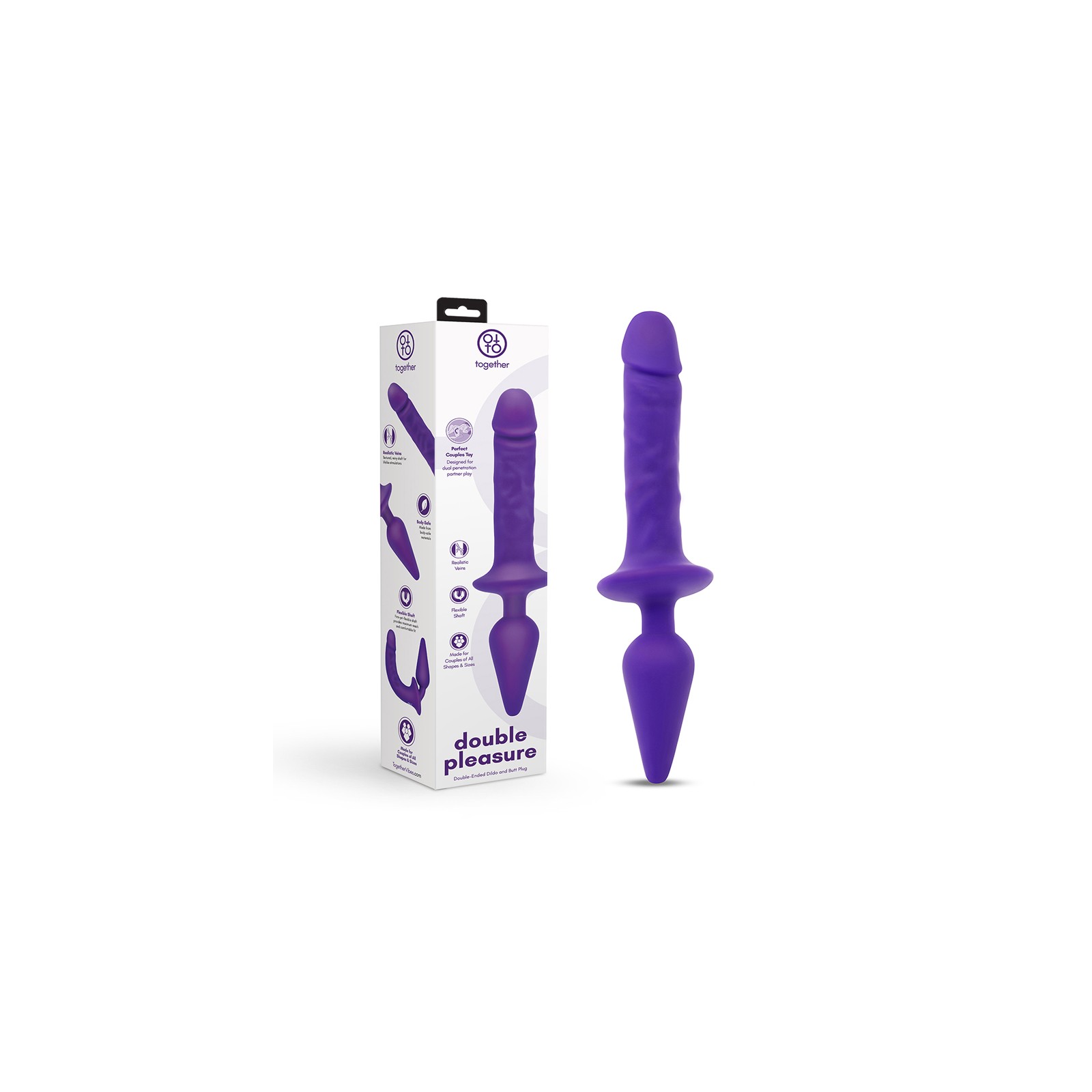 Together Couples Double Pleasure Toy in Purple