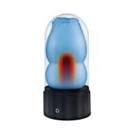 Delite Heated Rose Masturbator Blue - Realistic and Heated Pleasure