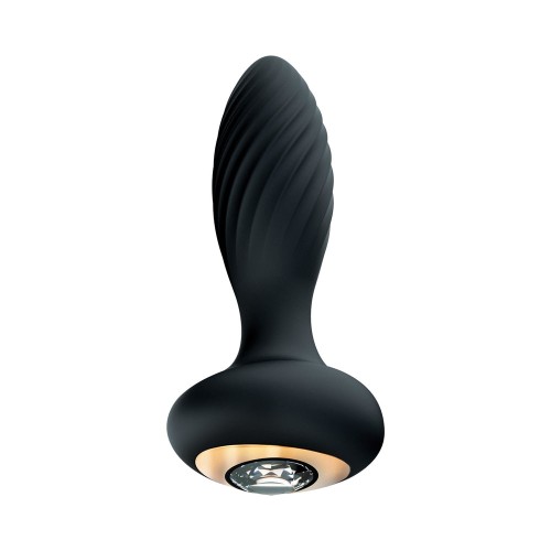 Goddess Diamond Vibrating Plug Black