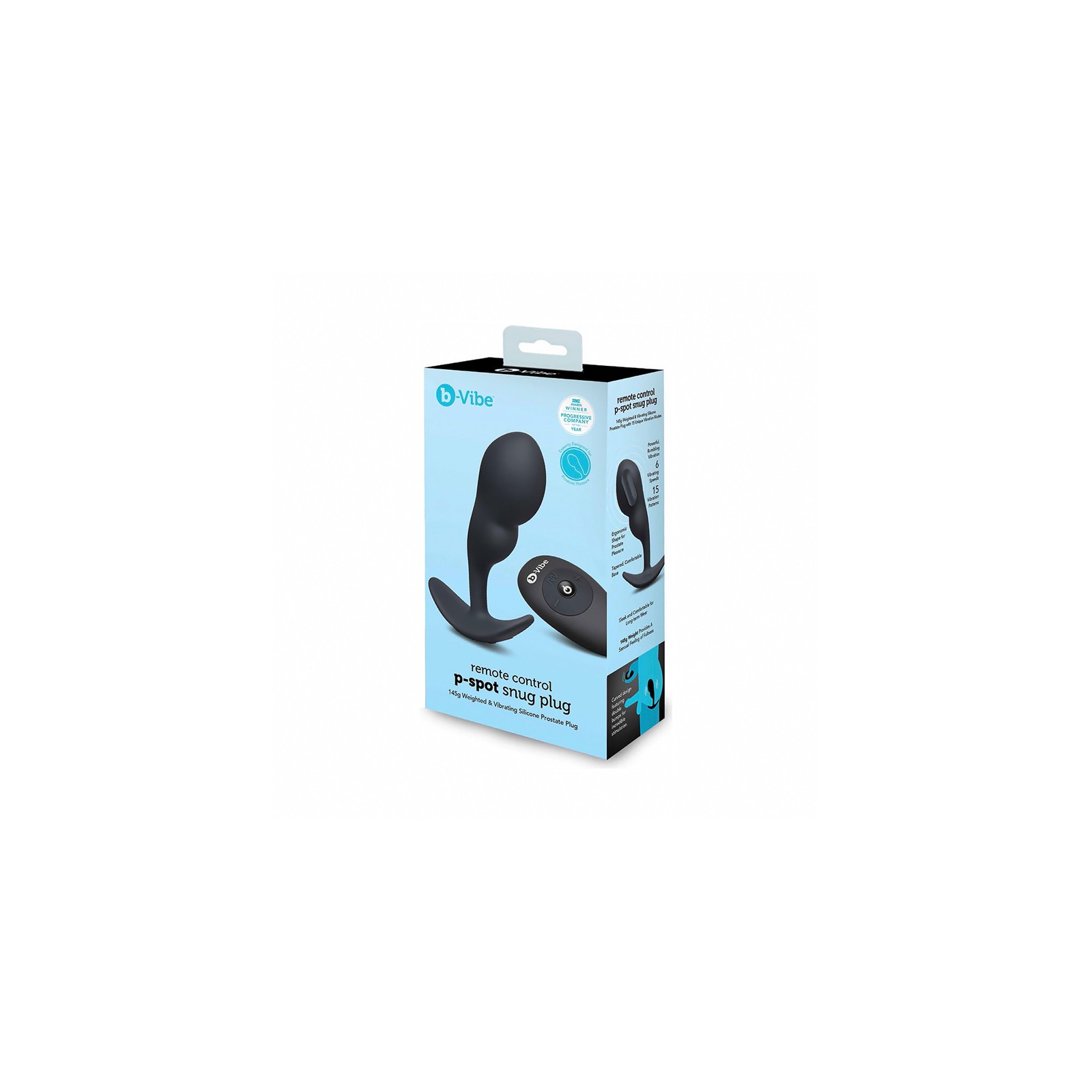 b-Vibe Plug Snug P-Spot Grande con Control Remoto