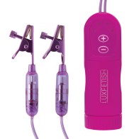 Lux Fetish Remote Control Vibrating Nipple Clips - Tantalizing Pleasure