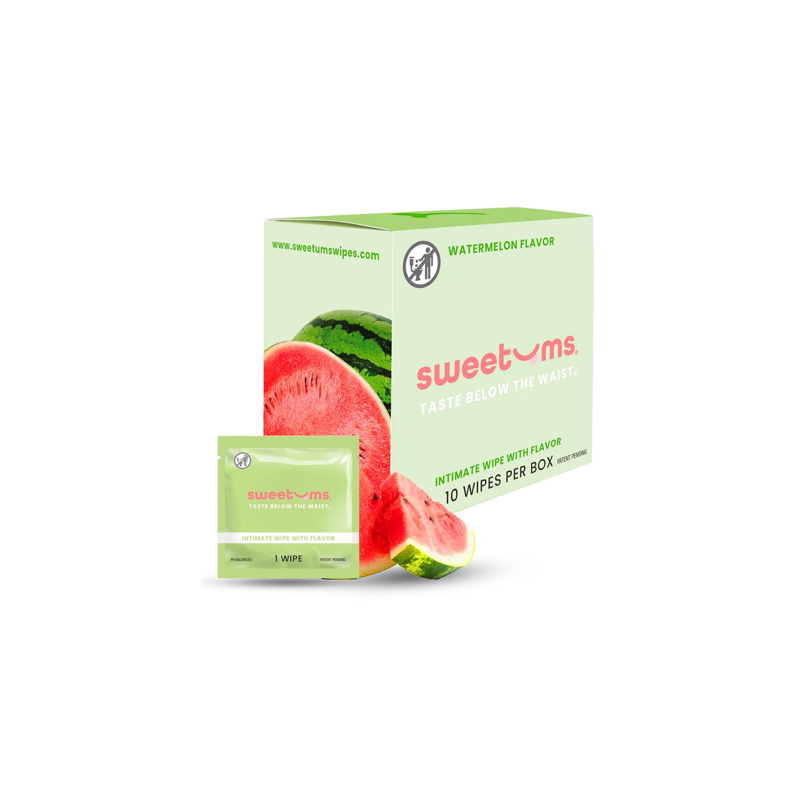 Sweetums Watermelon Flavor Intimate Wipes