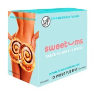 Sweetums Cinnamon Bun Flavor Intimate Wipes 10-Pack