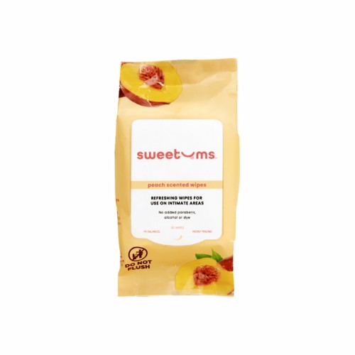 Sweetums Peach Scented Intimate Wipes 30-Pack