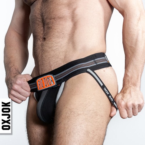 Oxballs Oxjok Bulger Pumper-Sack Slider Jock Black Iron L