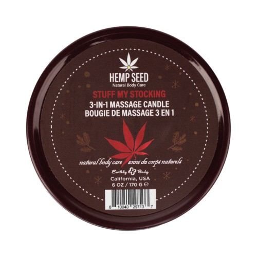 Earthly Body Hemp Seed Holiday 3-in-1 Massage Candle