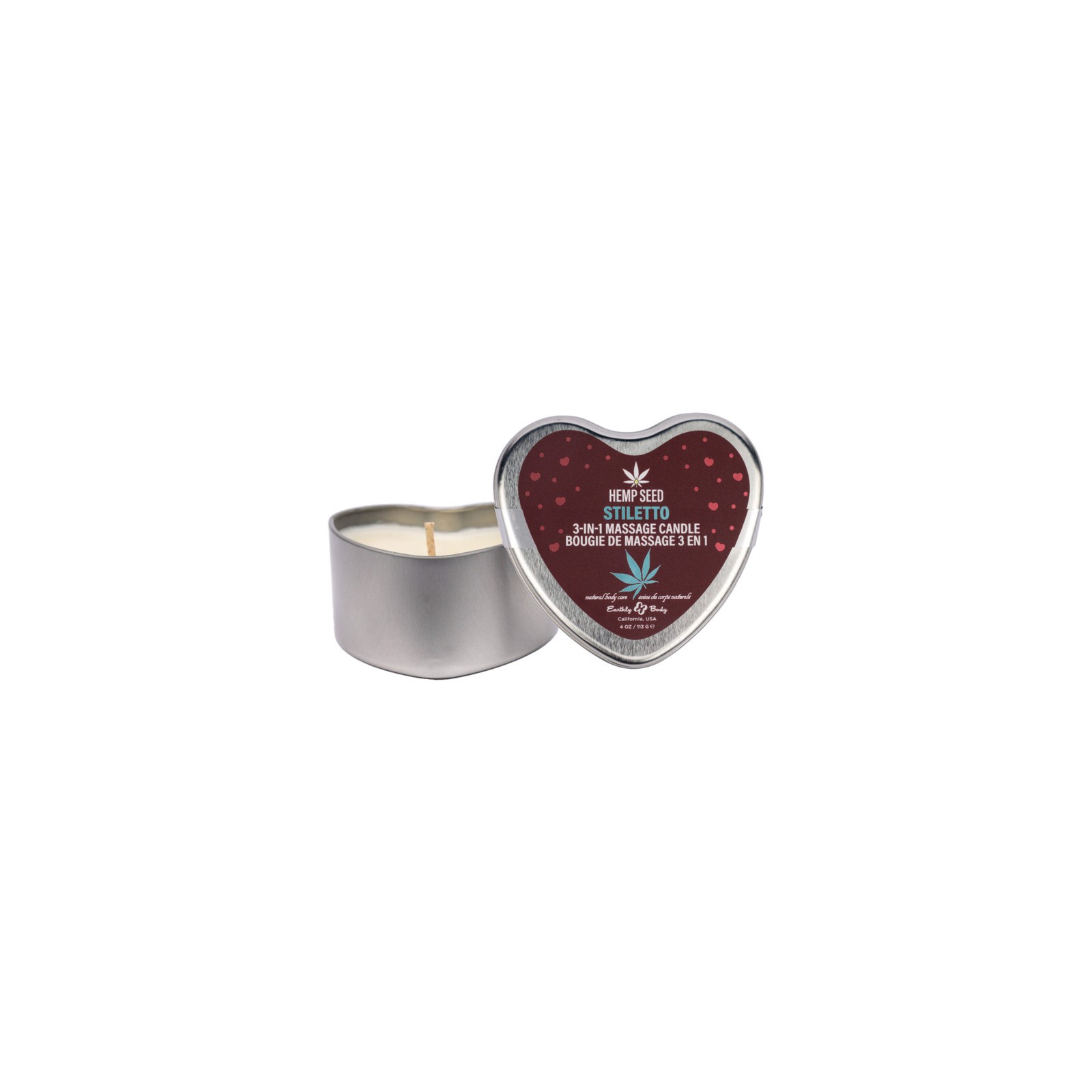 Earthly Body Hemp Seed Valentine Massage Candle