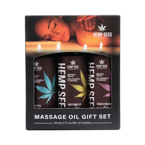 Hemp Seed Valentine 2025 Massage Oil Trio for Relaxation