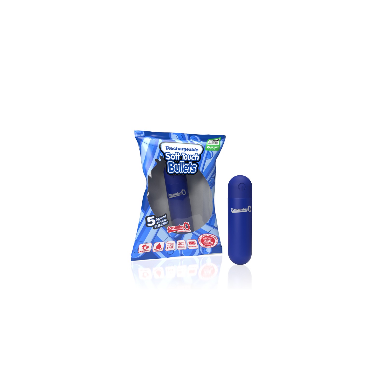 Screaming O Soft Touch Rechargeable Bullets Blue