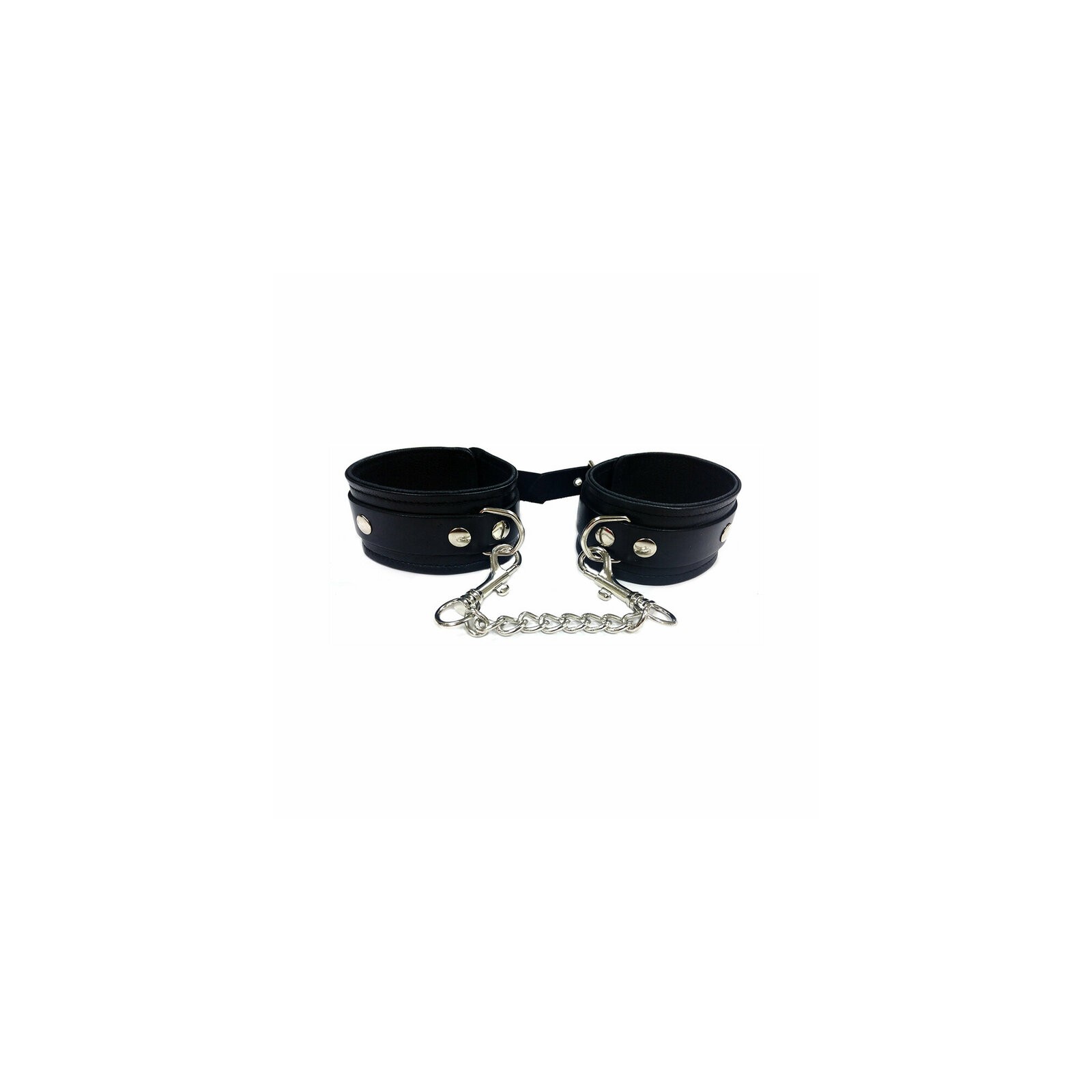 Rouge Plain Leather Ankle Cuffs Black