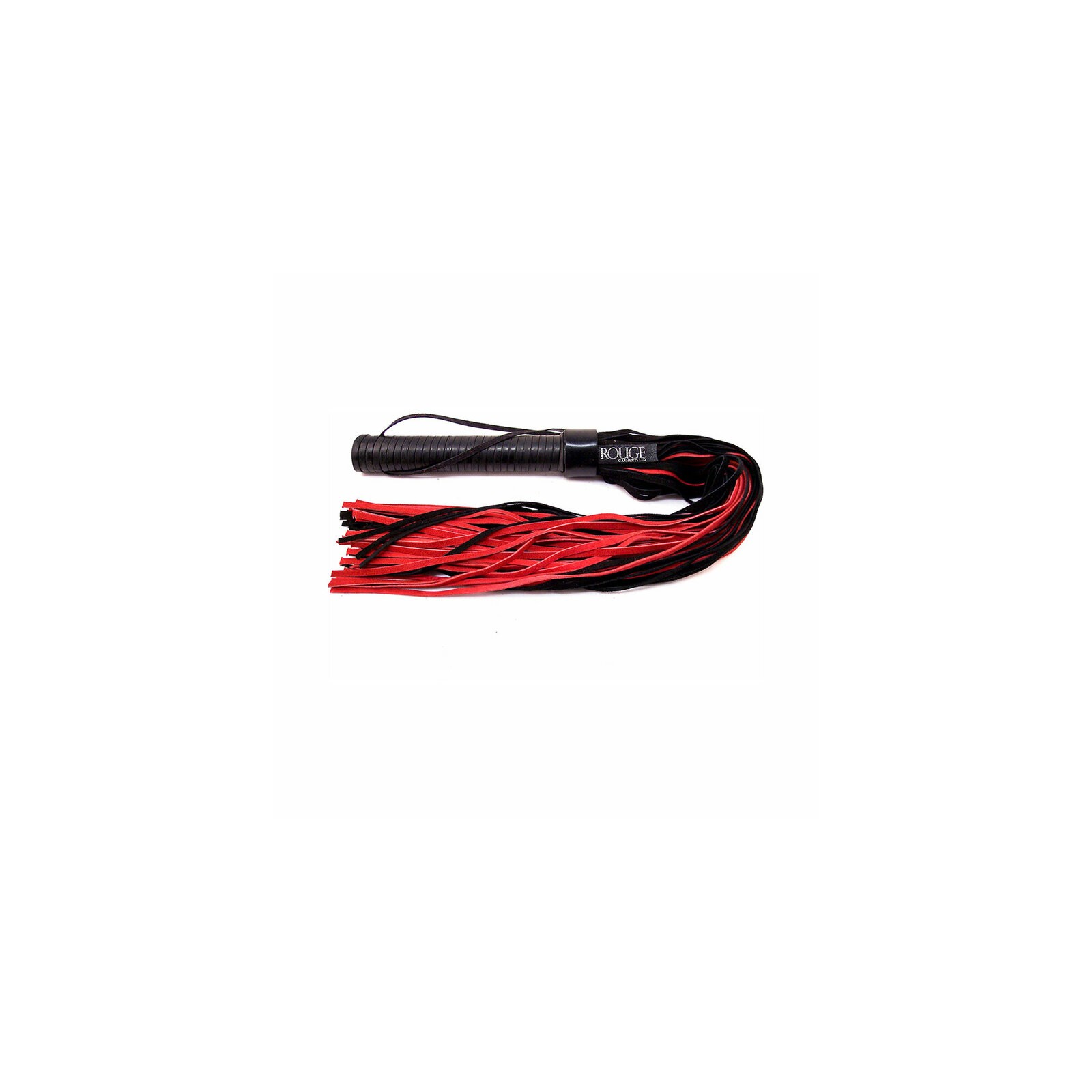 Rouge Suede Flogger with Leather Handle Black/Red