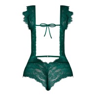 Magic Silk Evermore Cutout Romper Emerald