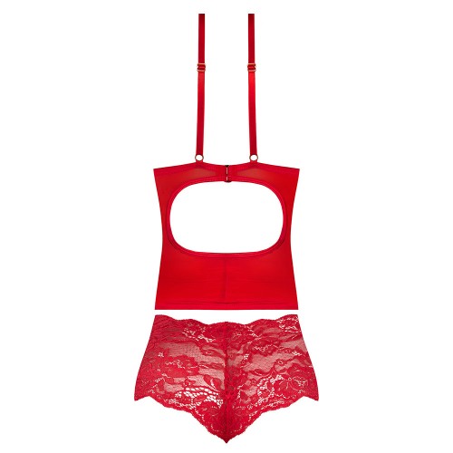 Conjunto Bustier Magic Silk Sugar High y Short | Rojo