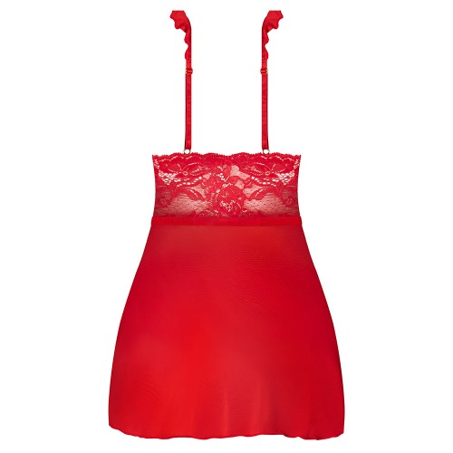 Magic Silk Sugar High Babydoll & Tanga Rojo L/XL