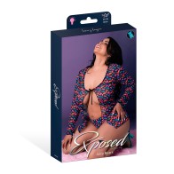 Magic Silk Hazy Dayz Tie Front Jacket & Thong Set