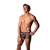 Male Power Love Star Mesh Trunks for Bold Style