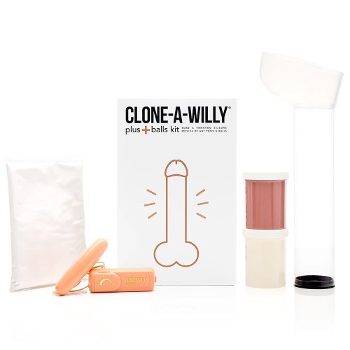 Clone-A-Willy Plus con Testículos Tono de Piel Media