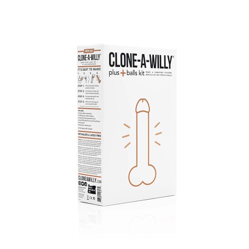 Clone-A-Willy Plus con Testículos Tono de Piel Media