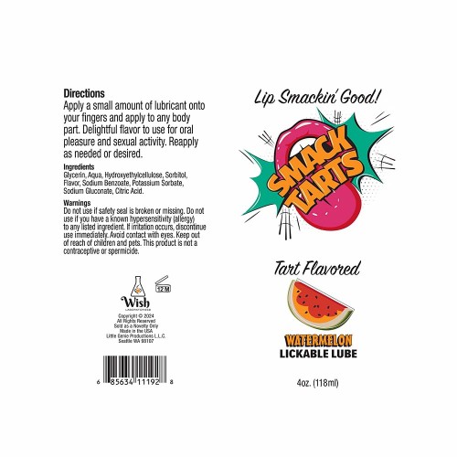 Smack Tarts Lickable Sour Watermelon Lubricant