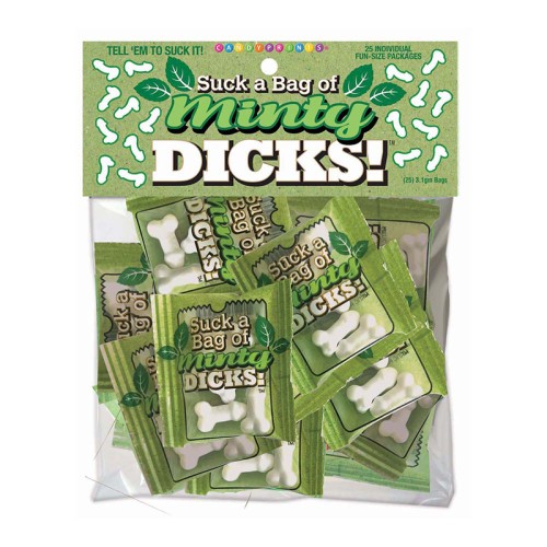 Suck a Bag of Minty Dicks Candy - 25-Piece Pack