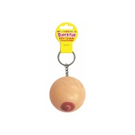 Super Fun Key Chain Squishy Breast - Playful Accessory