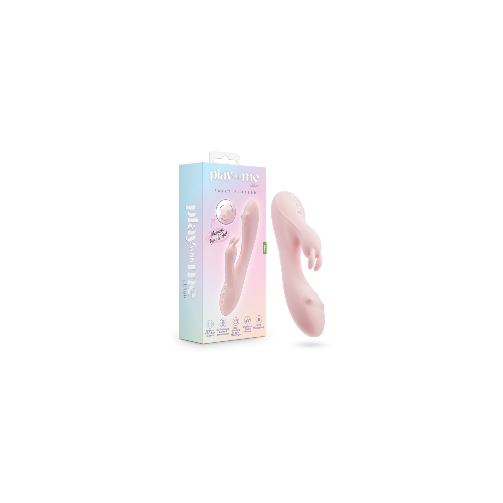 Play With Me Fairy Flutter Pink - Ultimate Rabbit Massager