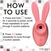 Shegasm Sucky Bunny Clit Stimulator - Pink