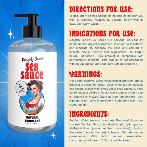 Naughty Jane's Sex Sauce - Best Natural Lubricant