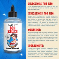 Lubricante Natural Naughty Jane's Sex Sauce 8 oz.