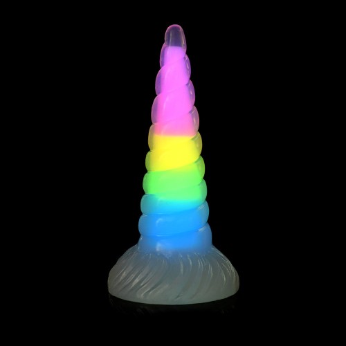 Creature Cocks Uni-Glow Glow-in-the-Dark Rainbow Dildo