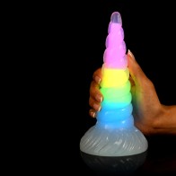 Creature Cocks Uni-Glow Glow-in-the-Dark Rainbow Dildo