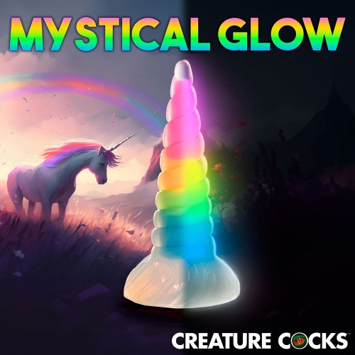 Creature Cocks Uni-Glow Glow-in-the-Dark Rainbow Dildo