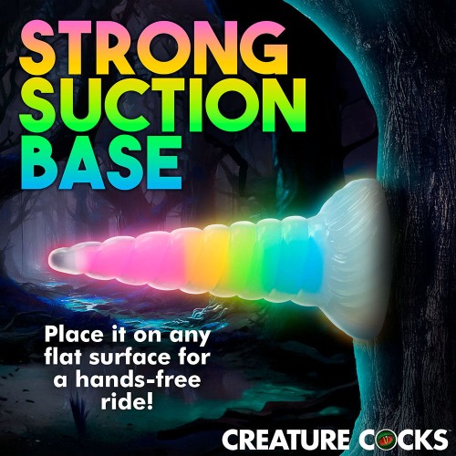 Creature Cocks Uni-Glow Glow-in-the-Dark Rainbow Dildo