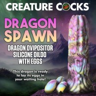 Creature Cocks Dragon Spawn Ovipositor Silicone Dildo with Eggs