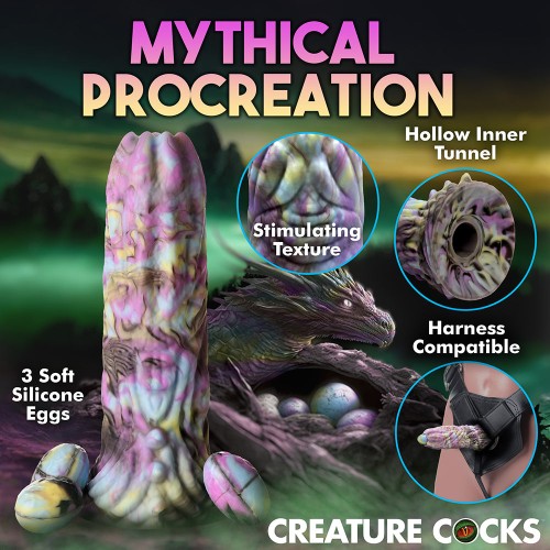 Creature Cocks Dragon Spawn Ovipositor Silicone Dildo with Eggs