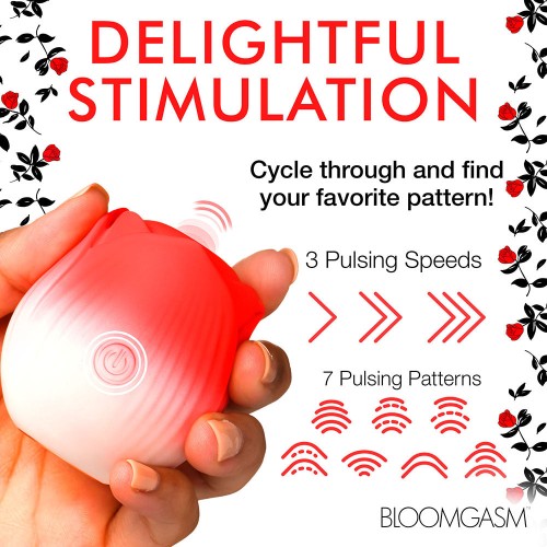 Bloomgasm Pulsing Petals Throbbing Rose Stimulator Red