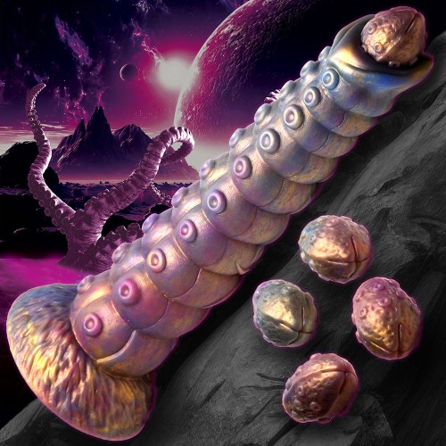 Dildo Ovipositor de Tentáculos Deep Invader de Creature Cocks con Huevos