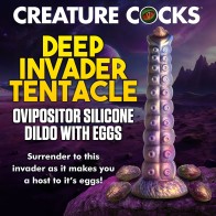 Dildo Ovipositor de Tentáculos Deep Invader de Creature Cocks con Huevos