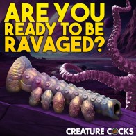 Creature Cocks Deep Invader Tentacle Ovipositor Silicone Dildo with Eggs