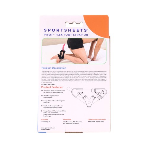 Arnés Pivot Flex Strap On para Pie de Sportsheets para placer manos libres