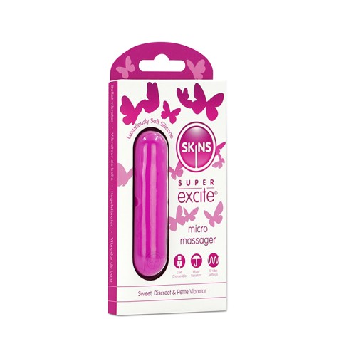 Skins Super Excite Vibrador Bullet Recargable Rosa