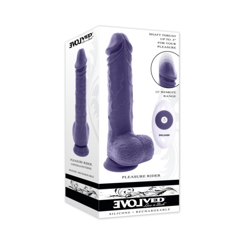 Evolved Pleasure Rider Remote Rechargeable Dildo Purple