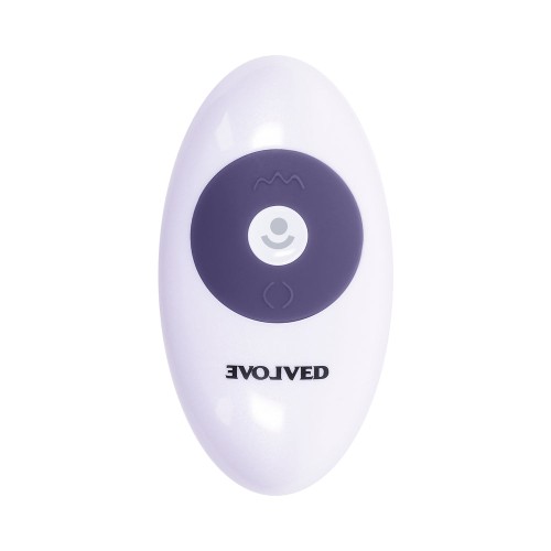 Dildo Recargable Evolved Pleasure Rider con Control Remoto Púrpura