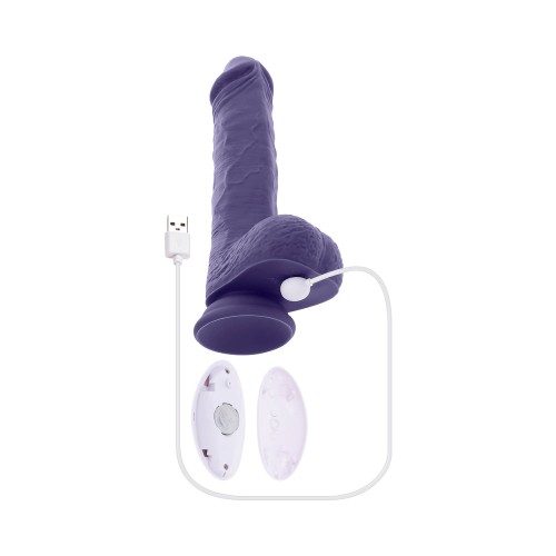 Evolved Pleasure Rider Remote Rechargeable Dildo Purple