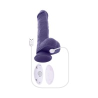 Dildo Recargable Evolved Pleasure Rider con Control Remoto Púrpura